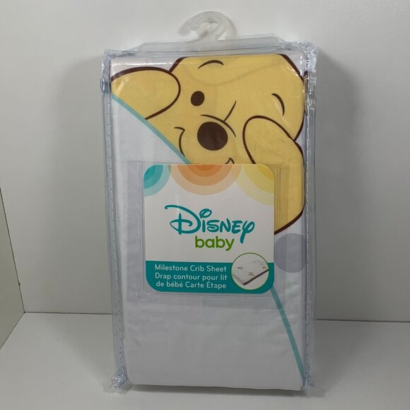 Disney Baby Milestone Crib Sheet - Winnie the Pooh - Picture 1 of 7